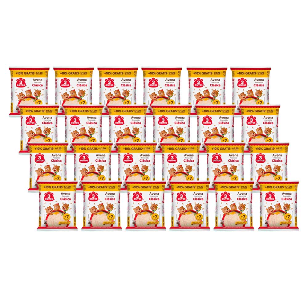 Avena Clásica 3 OSITOS Paquete 24 Bolsas 110g c/u