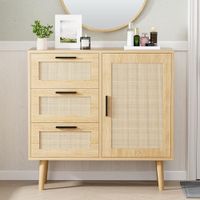Aparador Moderno Boho 3 Cajones 1 Puerta Color Rovere TU MESITA