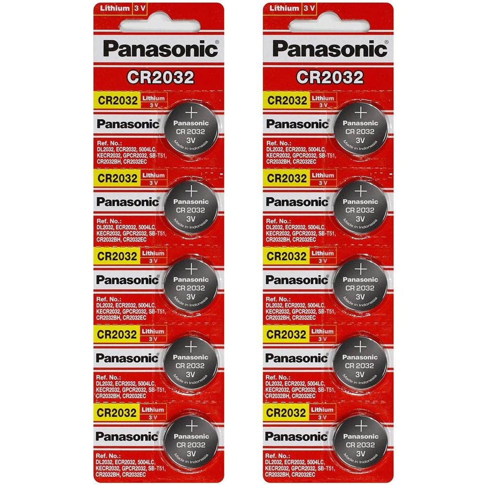 Pila Boton Panasonic Cr2032 Litio. Pack de 10 pilas. | plazaVea - plazaVea