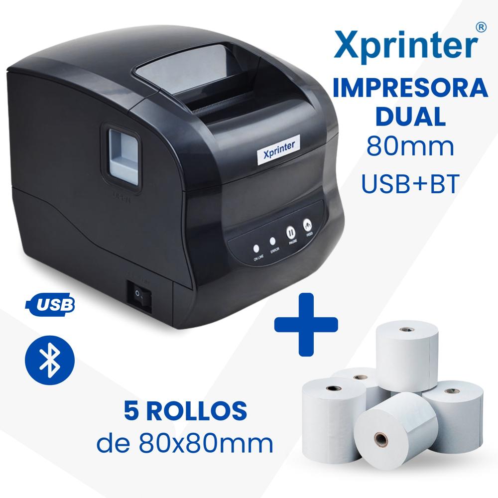 Impresora Ticketera Térmica 80MM USB + Bluetooth XPRINTER XP-365B