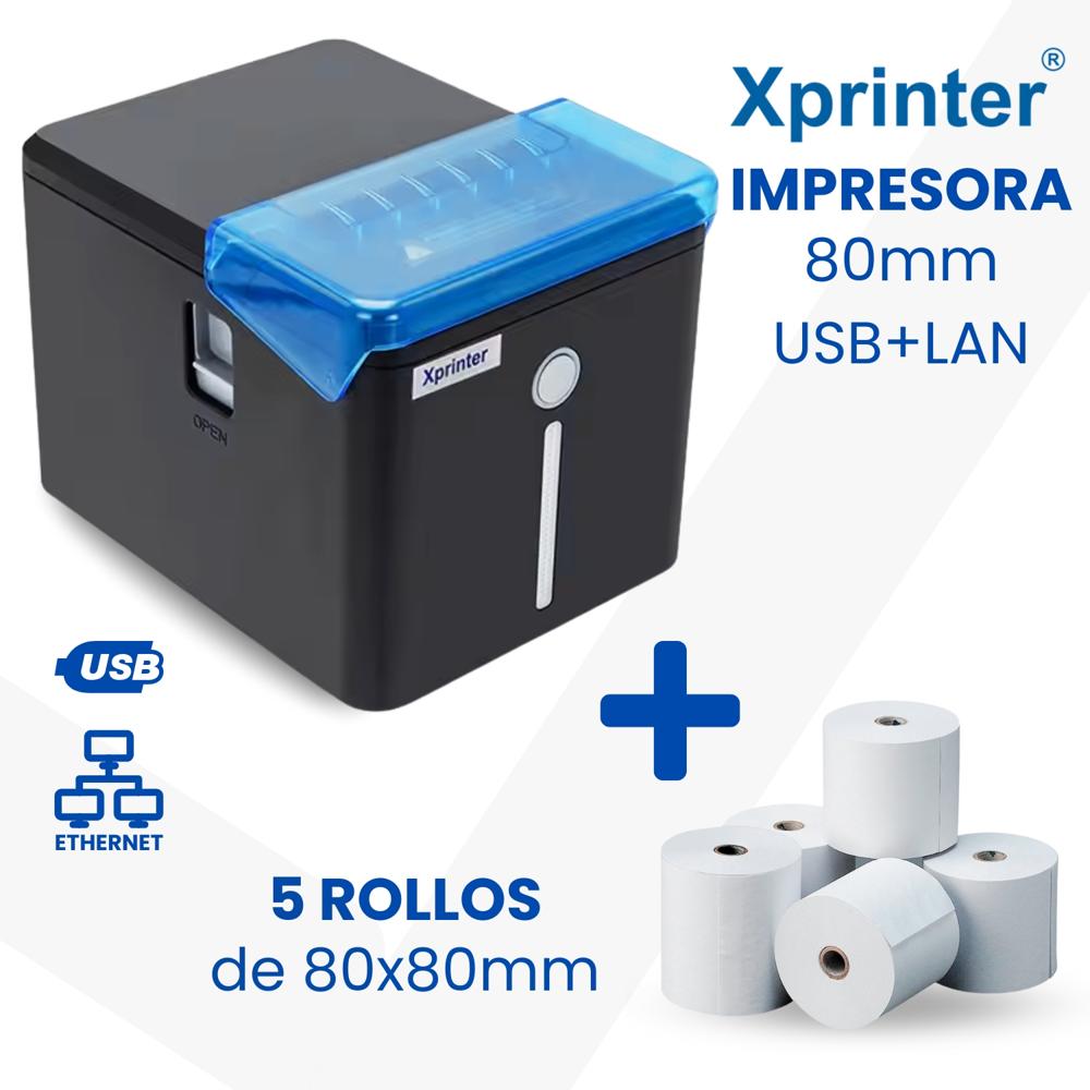Impresora Ticketera Térmica 80MM USB + LAN XPRINTER XP-Q80K