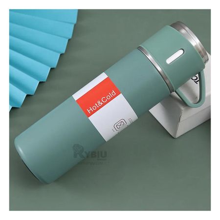 Termo Practico con Potes en Verde Y+Regalo Stickers