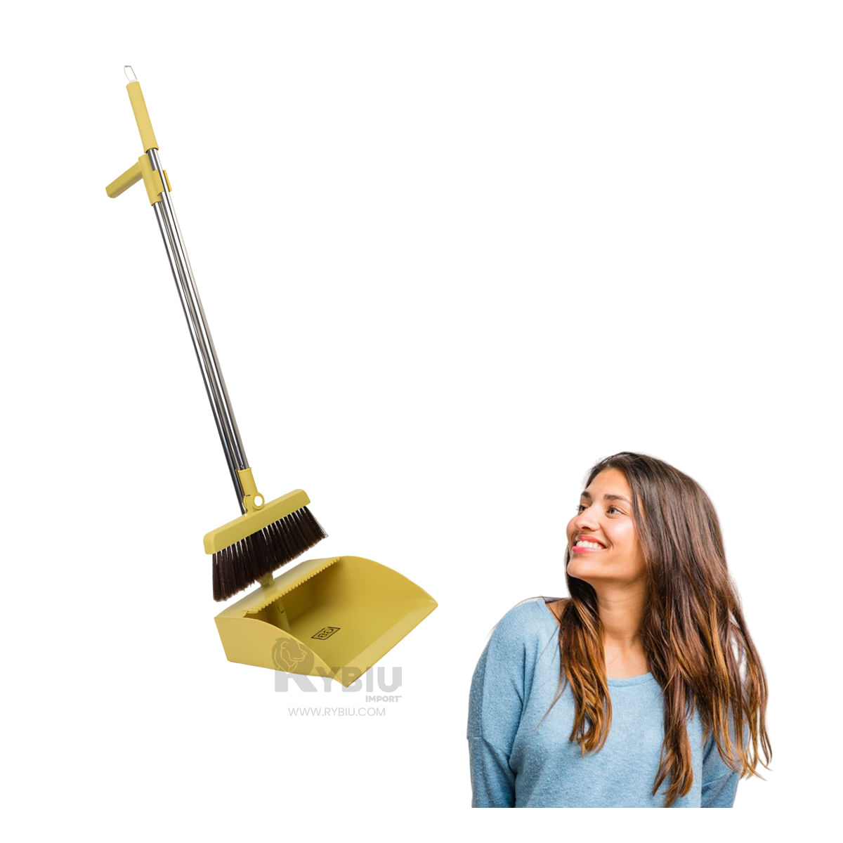 Utensilio de Barrer y Limpieza Amarillo Y+Post-it adhesivos