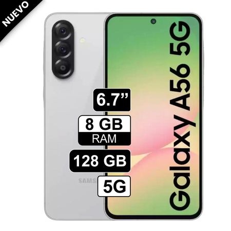 Celular Samsung Galaxy A56 5G 128GB 8GB RAM cámara principal 50MP frontal 12MP 67 Blanco