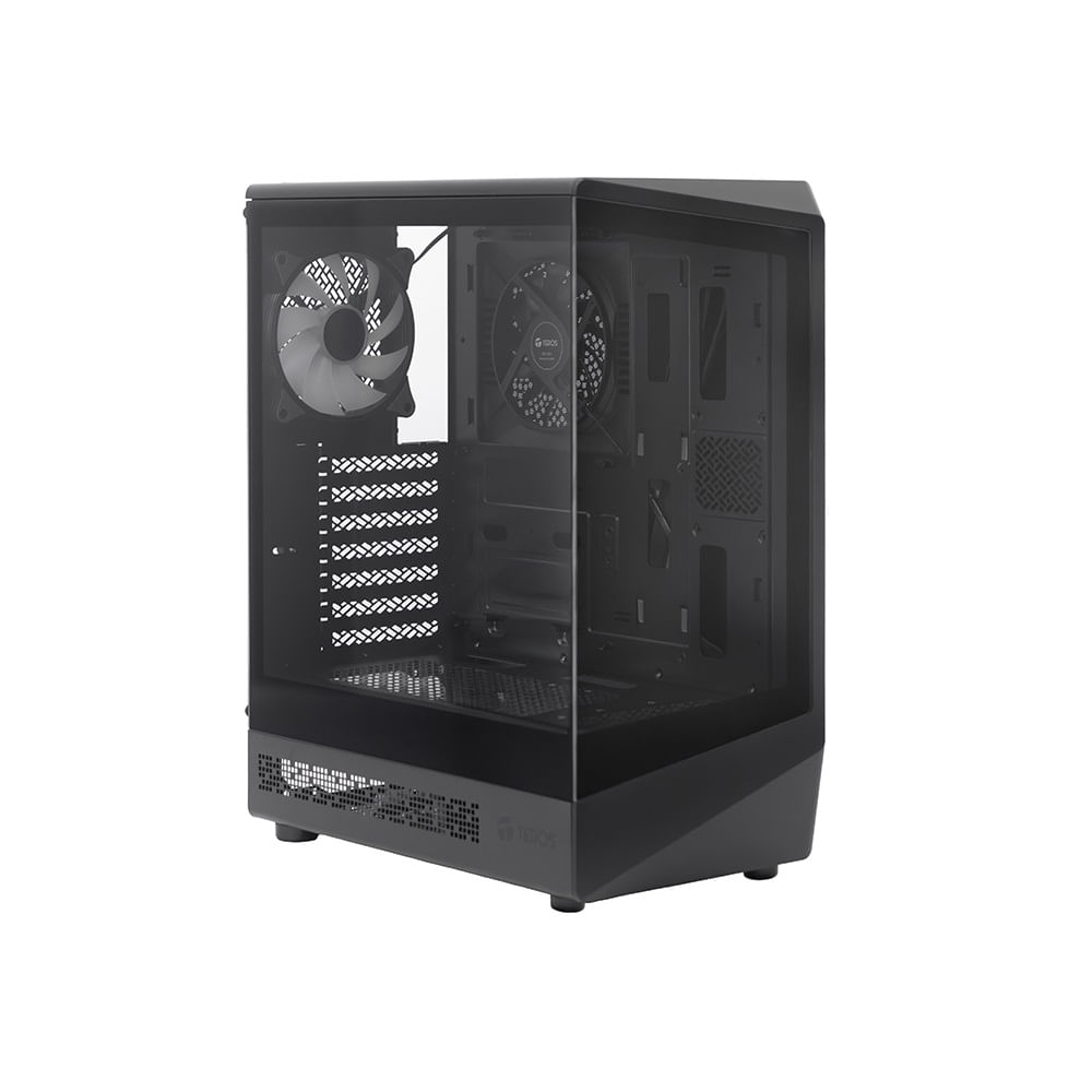 Case gamer TEROS TE-1321G TE1321G Mid Tower USB 3.0 2.0 audio fan ARGB negro