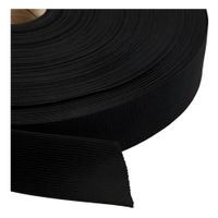 Banda Cinta Elastica para Costura Elastico Poliester Negro de 3cm 30mm por 45 Mts