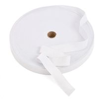 Resorte Elastico Crochette Poliester Blanco 25mm 16 Ligas Rollo con 100 Metros