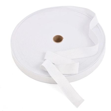 Cinta Elastica para Costura Elastico Poliester Blanco de 4cm 40mm por 45 Metros