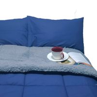 Edredon Bramante algodón con carnero King Interiotex 144 hilos Azul Acero