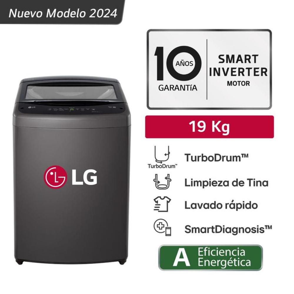 LAVADORA LG WT19BVTB 19 KG  CARGA SUPERIOR NEGRO