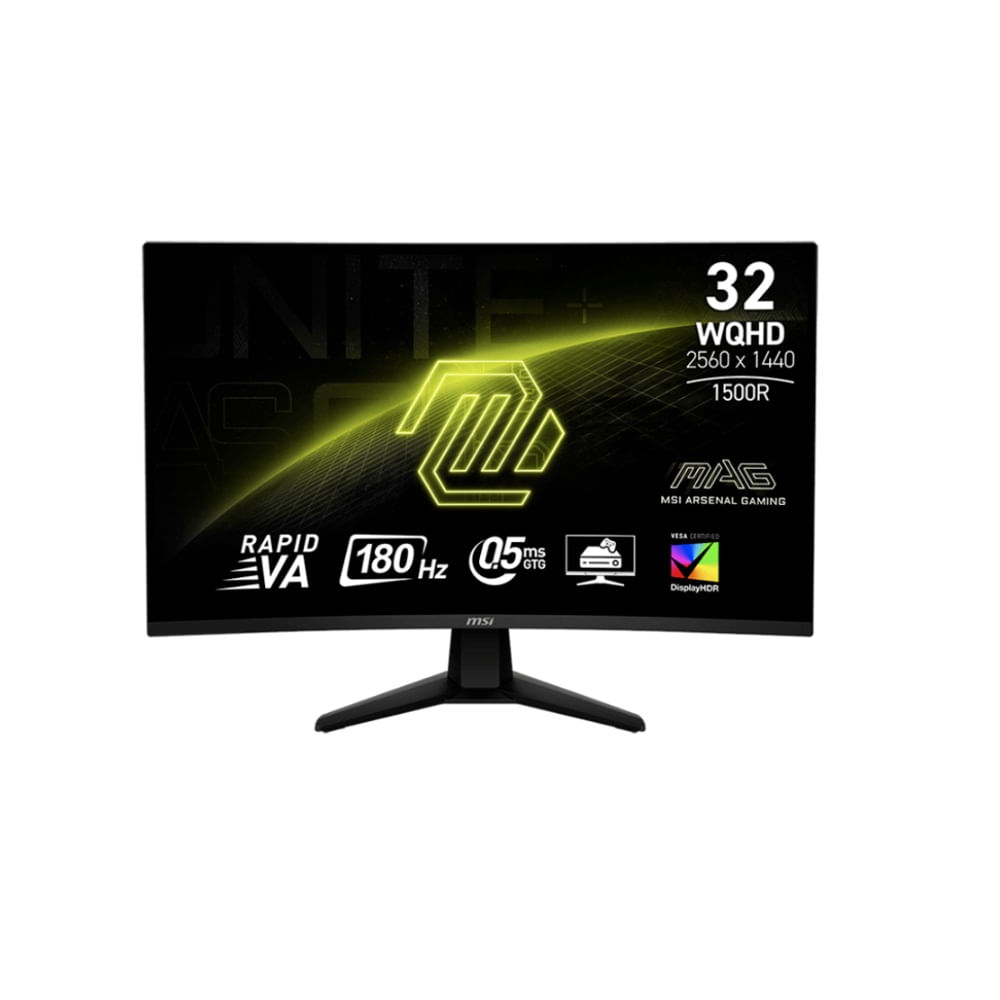 Monitor Curvo MSI MAG 32CQ6F 31.5 Pulgadas WQHD Rapid VA 180Hz HDMI DP HP