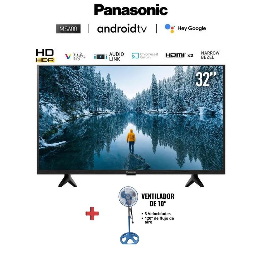 COMBO DE TV 32 PANASONIC TC-32MS600P HD + VENTILADOR SONRICH 10""