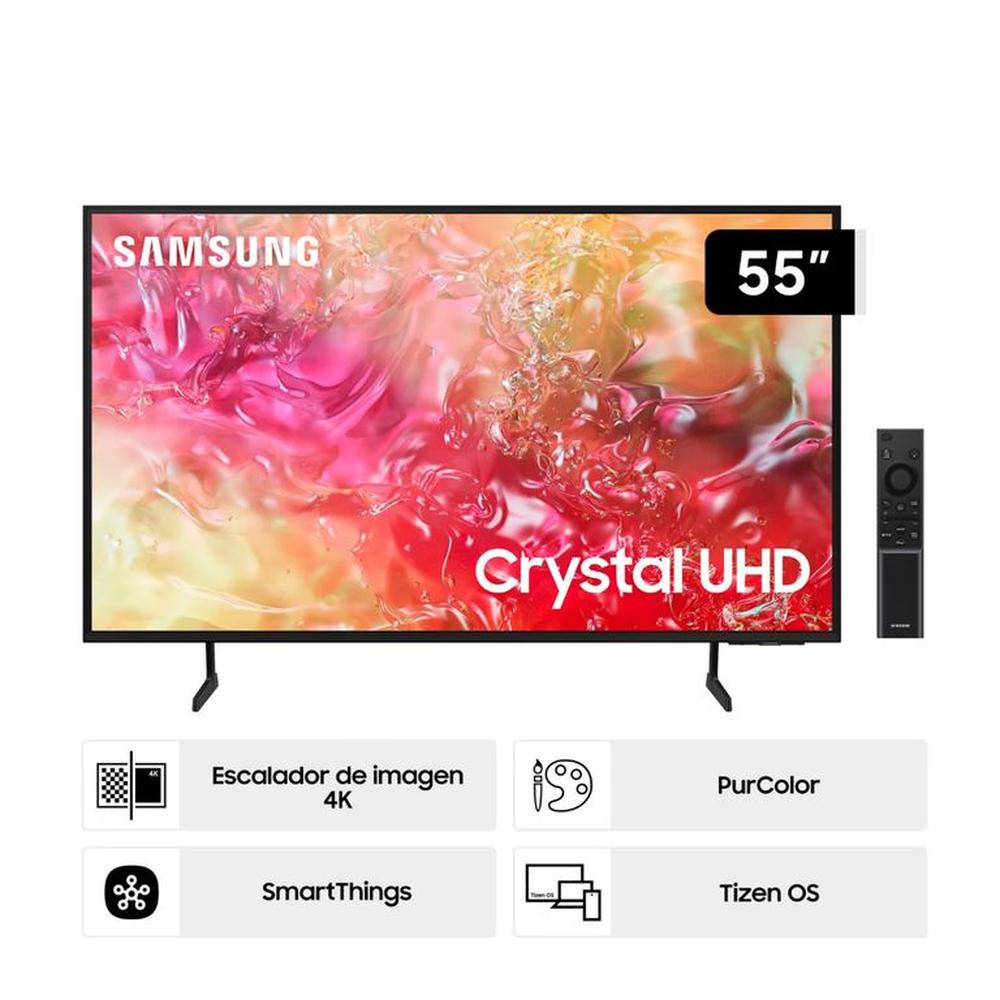 TELEVISOR SAMSUNG 55'' UN55DU7000  CRYSTAL UHD 4K TIZEN OS SMART TV (2024)