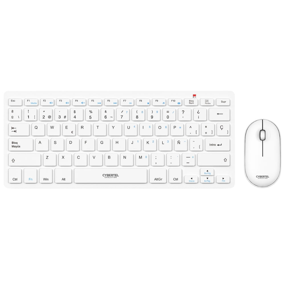 Kit Inalámbrico Teclado y Mouse Cybertel Evolution CYB WT801WT Blanco