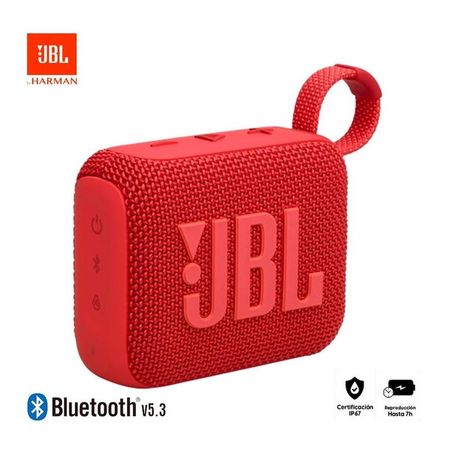 Parlante JBL GO 4 portátil Bluetooth y batería 7Hrs IP67 Rojo