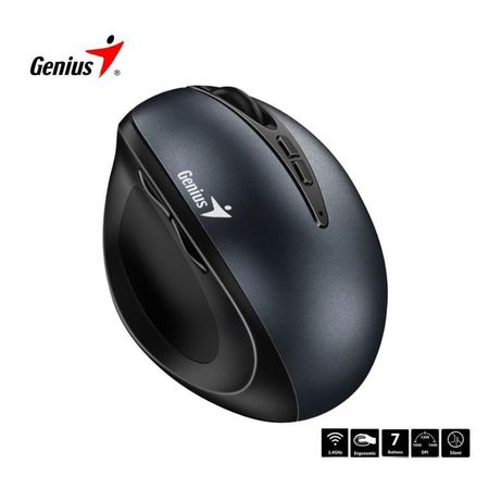 Mouse Vertical Wireless Ergo 8300S Silencioso 1600DPI 7Bot IronGrey