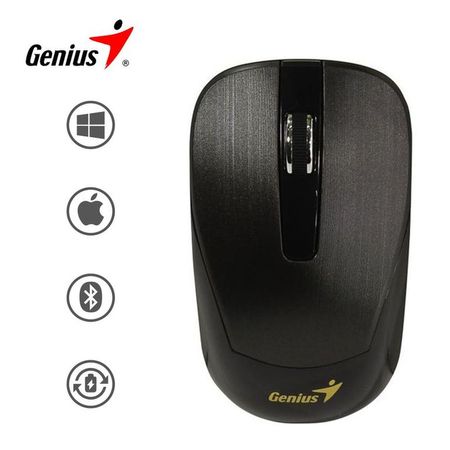Mouse Inalambrico Genius ECO-8015 Bateria Recargable-Chocolate Channel