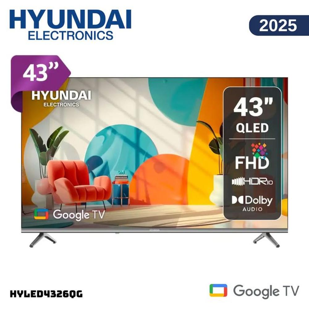TELEVISOR HYUNDAI 43 QLED SMART TV GOOGLE TV FHD HYLED4326QG