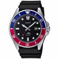 Reloj Casio Duro Marlin MDV-106B-1A2V Hombre Fecha Acuático Correa De Resina y Dial Negro