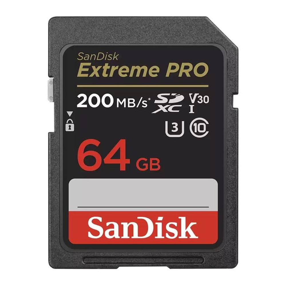 Memoria SD SANDISK Extreme Pro 64GB 4K UHS-I C10 U3 200MBS