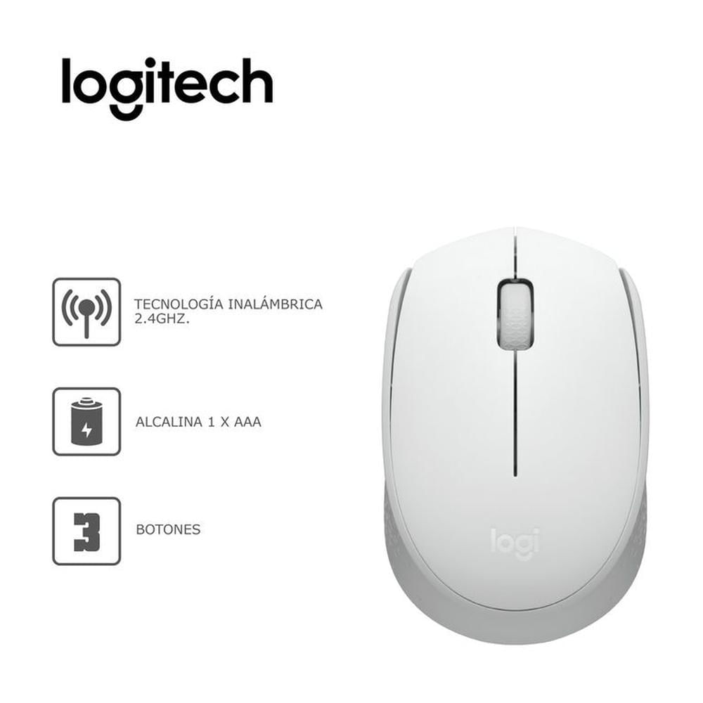 Mouse Logitech Inalambrico M170 Blanco