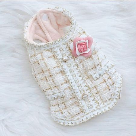 Ropa Para Perros Vestido Elegante Blanco Perla - Talla M