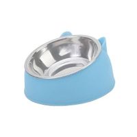 Plato Acero Inoxidable Para Mascotas Celeste - Talla M