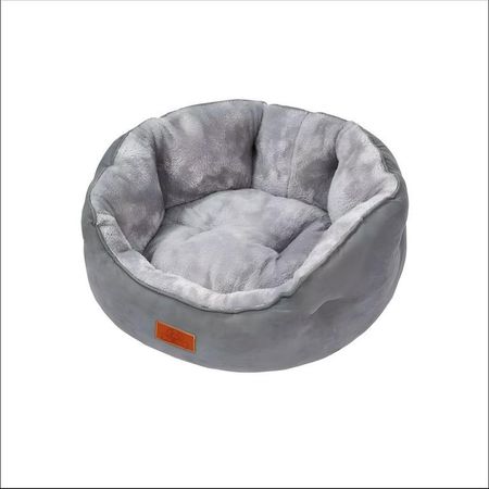 Cama Para Perros Acolchado Suede Gris - Talla M