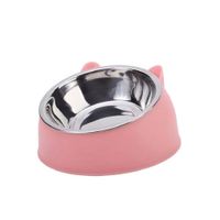 Plato Acero Inoxidable Para Mascotas Rosado - Talla M