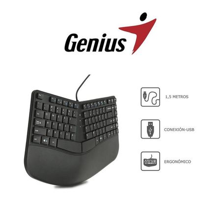 Teclado Genius Ergonomico Wired USB Ergo KB-700 con reposamanos