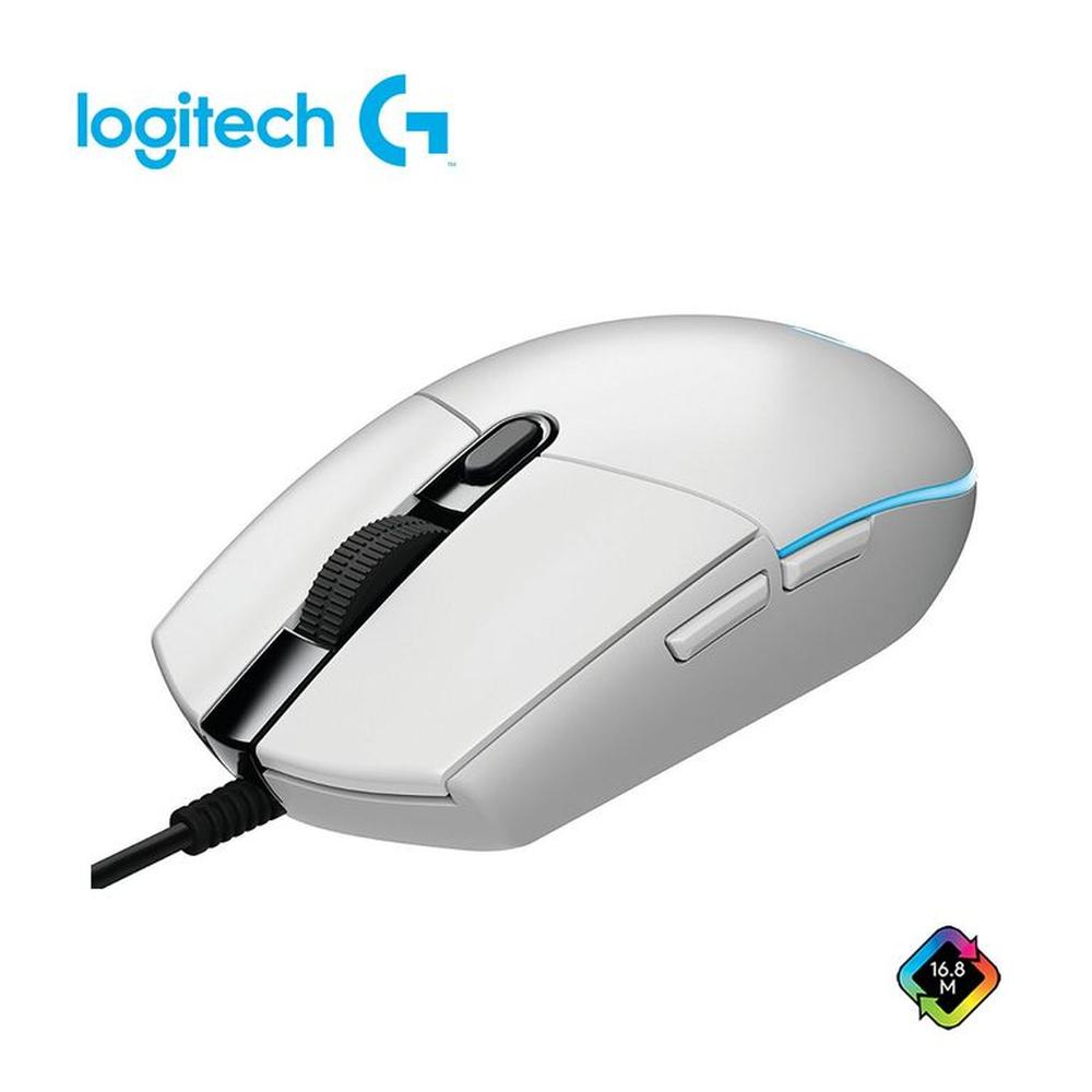 Mouse Gaming Logitech G G203 Lightsync Rgb 8000 Dpi 6 Botones Blanco