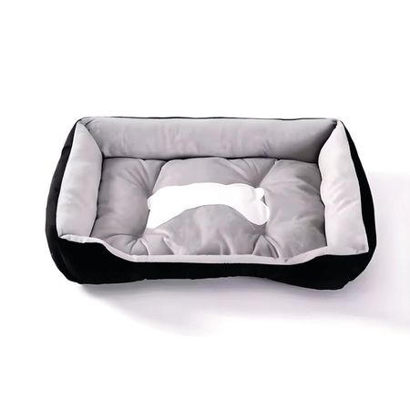 Cama Para Perros Antideslizante y Lavable Negro Talla XS