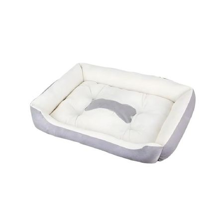 Cama Para Perros Antideslizante y Lavable Gris- Talla S