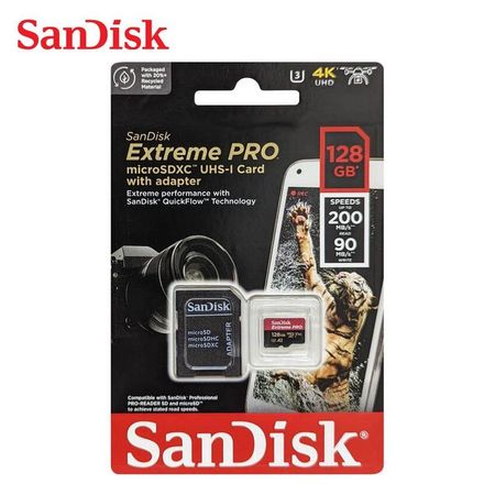Sandisk Memoria Micro SD Extreme Pro 128GB 4k 200mbS A2 U3