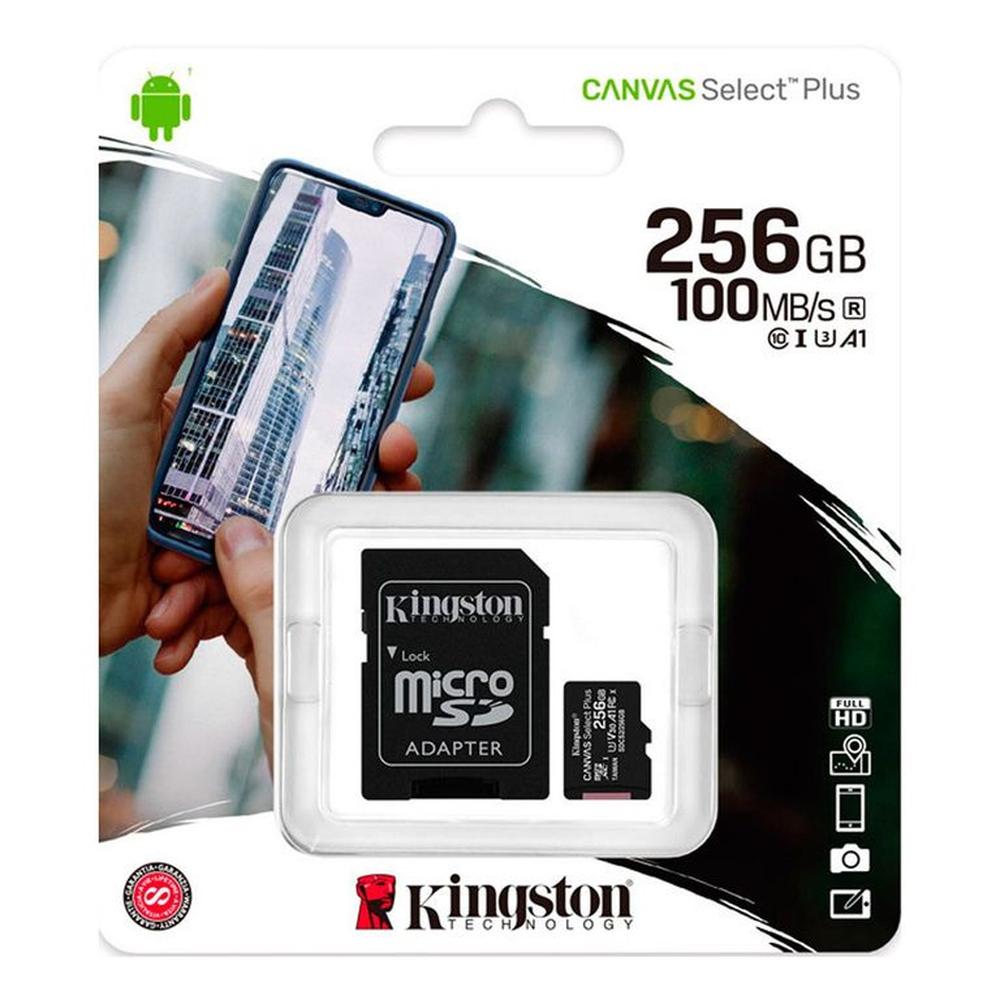 Memoria Micro SD Kingston CANVAS 256GB Clase 10 100MB/S