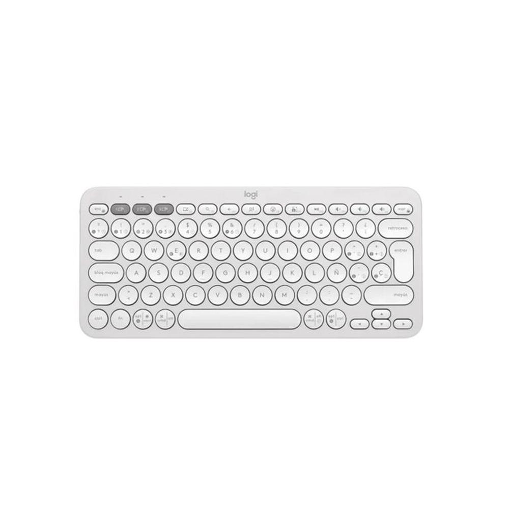 Teclado Logitech Bluetooth Multidispositivo Pebble Keys 2 K380s Blanco