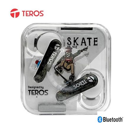 Audifonos Teros Te-8072W Bluetooth-Tws-4Hrs Blanco