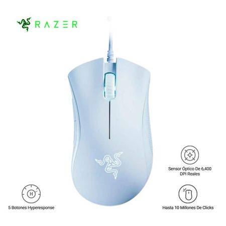 Mouse DeathAdder Essential  Alámbrico 6400 DPI White Light