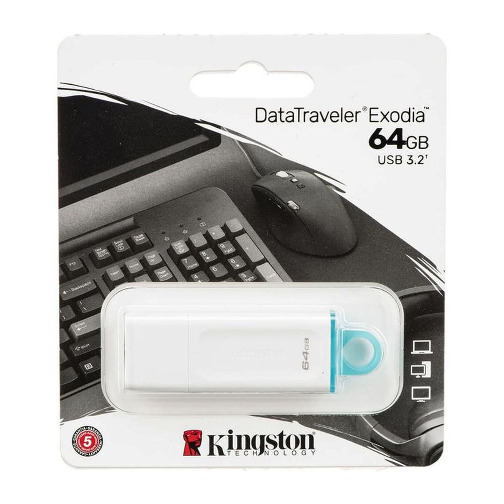 Memoria USB 3.2 Kingston Exodia 64GB - KC-U2G64-5R Blanco