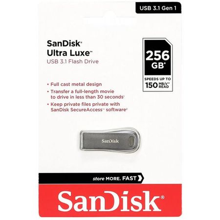 Memoria USB Sandisk Ultra Luxe 256GB 3.1 Flash Drive