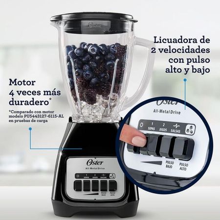 LICUADORA BLSTKAG-BPB-053 OSTER 2 VELOCIDADES 1.5L NEGRO