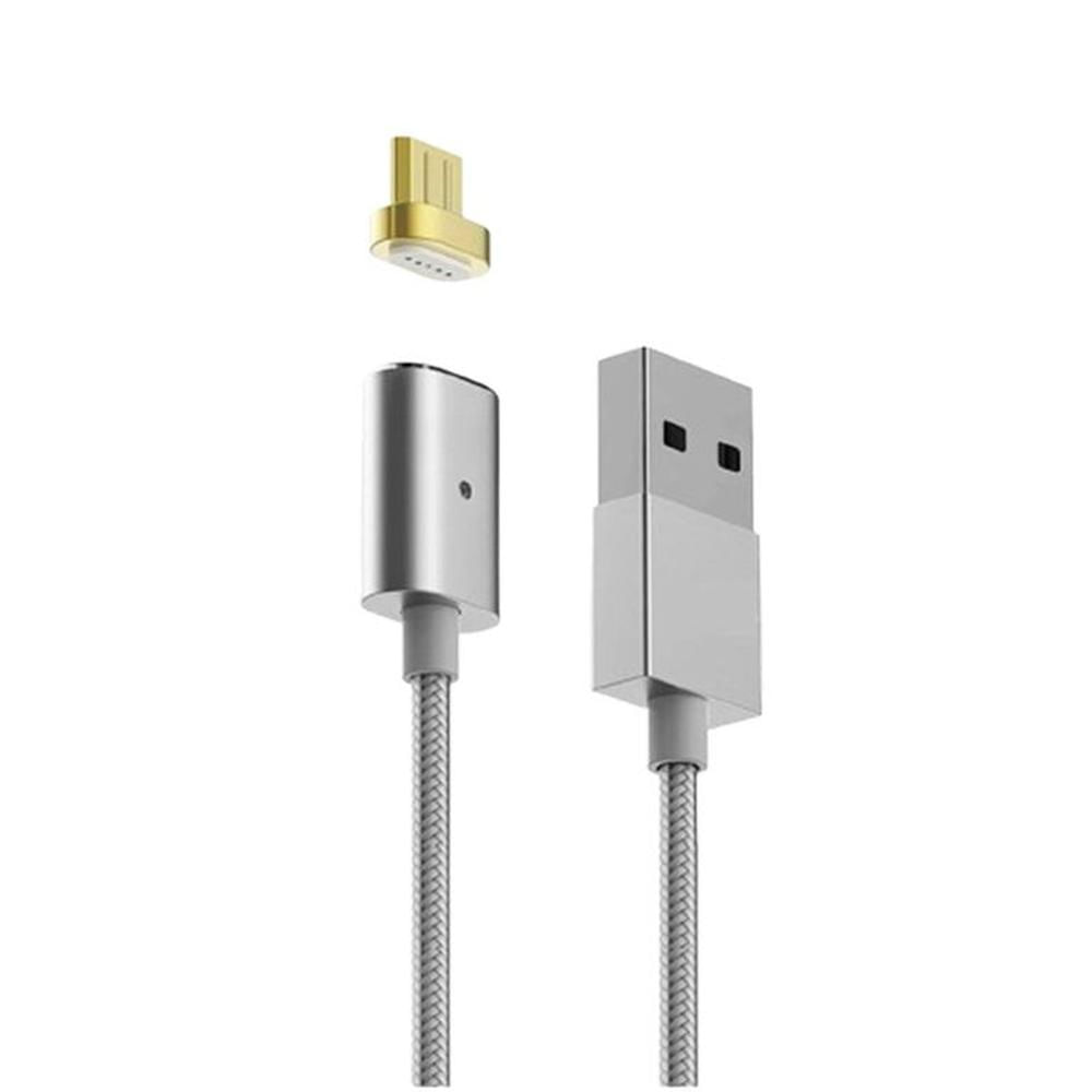 Cable Micro USB Nissit Magnetico 2A 12M Android V8 Silver