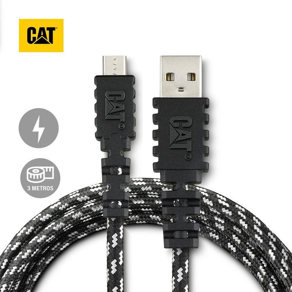 Cable Carga y Datos CAT Resistente USB a MICRO-USB 3 Metros