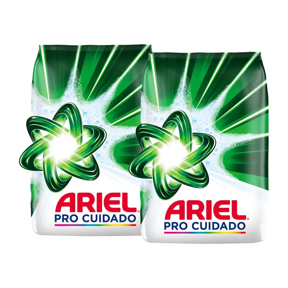 Pack Detergente en Polvo ARIEL Pro Cuidado 4 kg x 2un