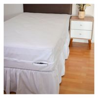 Forro de colchón 100 % algodón bramante 1 plz blanco Lima Tienda