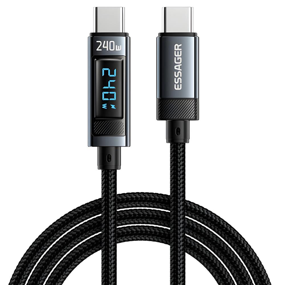 Cable de carga rápida Essager  240 W USB C  Para MacBook, Sansung, Xiaomi