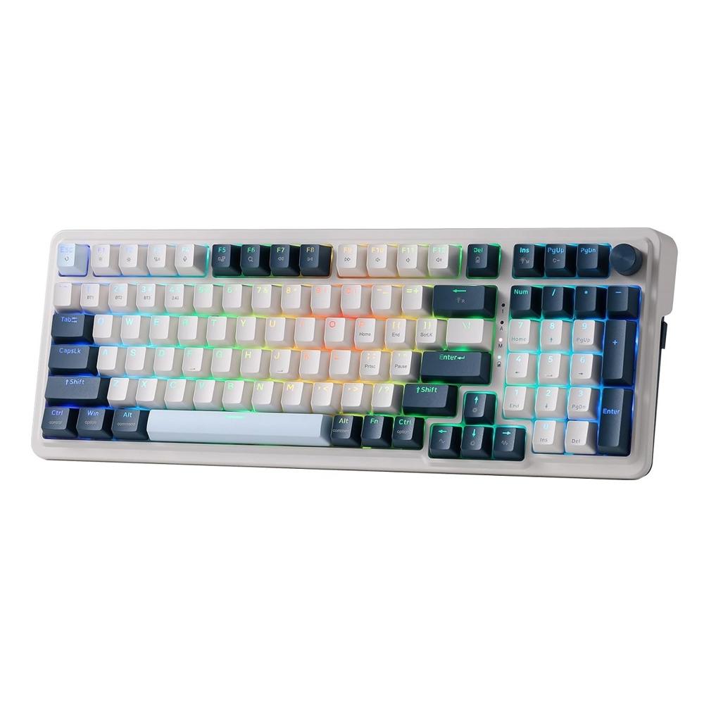 Teclado Redragon Eisa Pro K686WB Español Wireless White/Blue