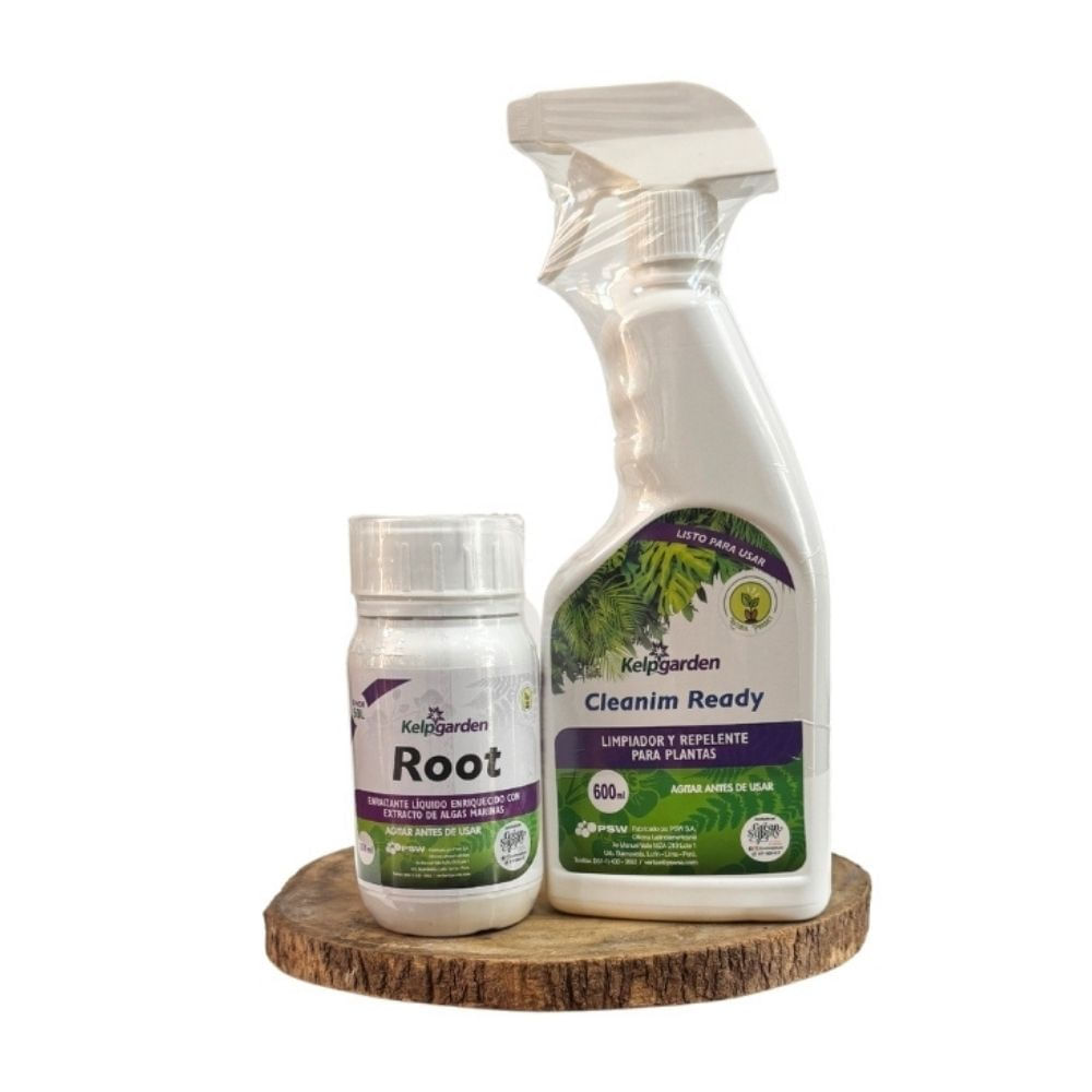 Pack Terapia de Agua para Plantas: Root 250ml + Cleanim Ready 600ml Green Supply