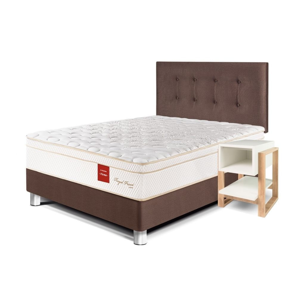 Juego de Dormitorio Paraíso Royal Prince 1.5 Plazas Chocolate + Velador
