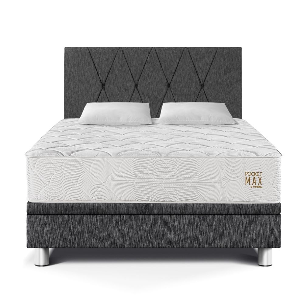 Dormitorio Boxet Paraíso Pocket Max Queen Charcoal